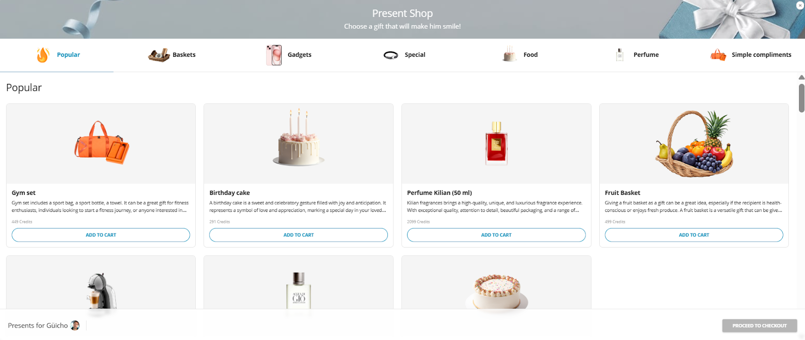 How can I send/receive presents?